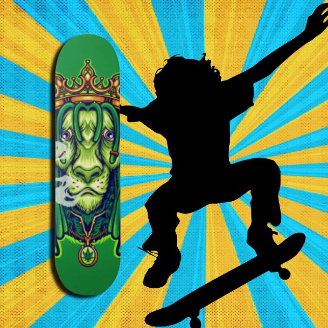 Skateboard Chapeau de camion KING LION Green Personnalisé (Original and best online Zazzle skateboard shop- Urban Warrior)