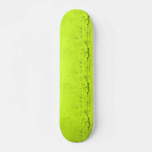 Skateboard Chartreuse texturée unique (Devant)