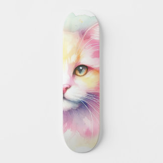 Skateboard Chat aquarelle