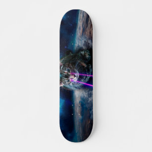 Skateboard Chat avec lasers des yeux