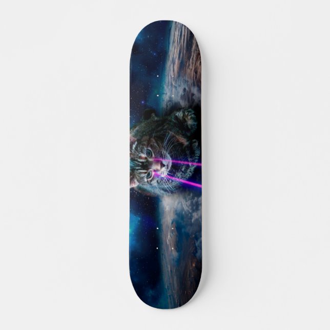 Skateboard Chat avec lasers des yeux (Devant)