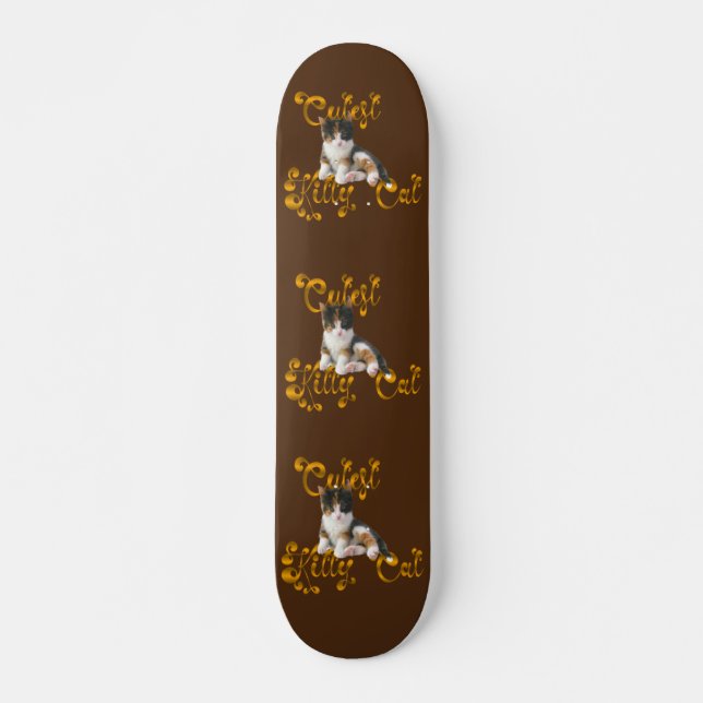Skateboard Chat Cutest - Chat Kitty - Journée Internationale  (Devant)