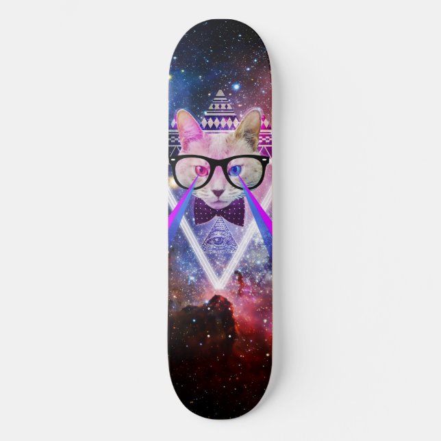Skateboard Chat de galaxie de hippie (Recto)
