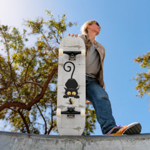 Skateboard Chat et souris avec des personnages de dessin amus