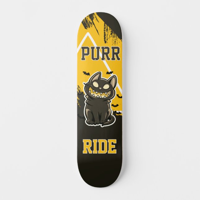 Skateboard Chat noir Purr Ride (Recto)
