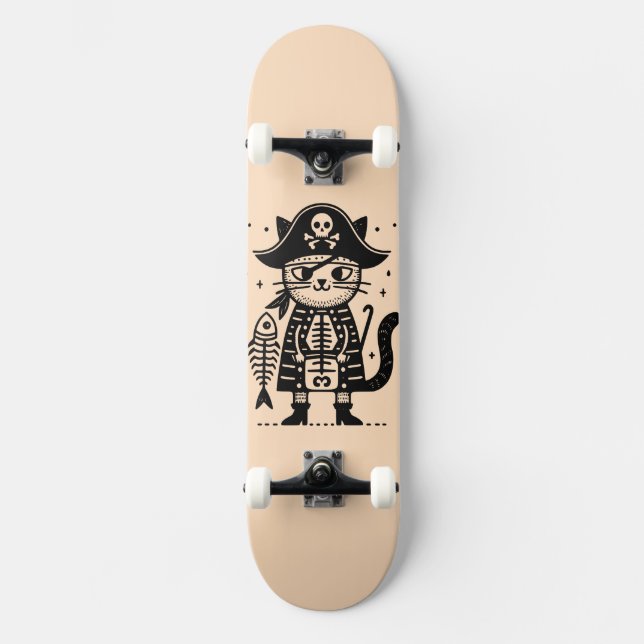 Skateboard Chat pirate (Recto)
