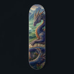 Skateboard Château du Dragon médiéval coloré<br><div class="desc">.</div>