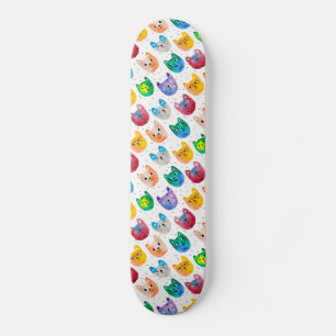 Skateboard Chats aquarelles et amis