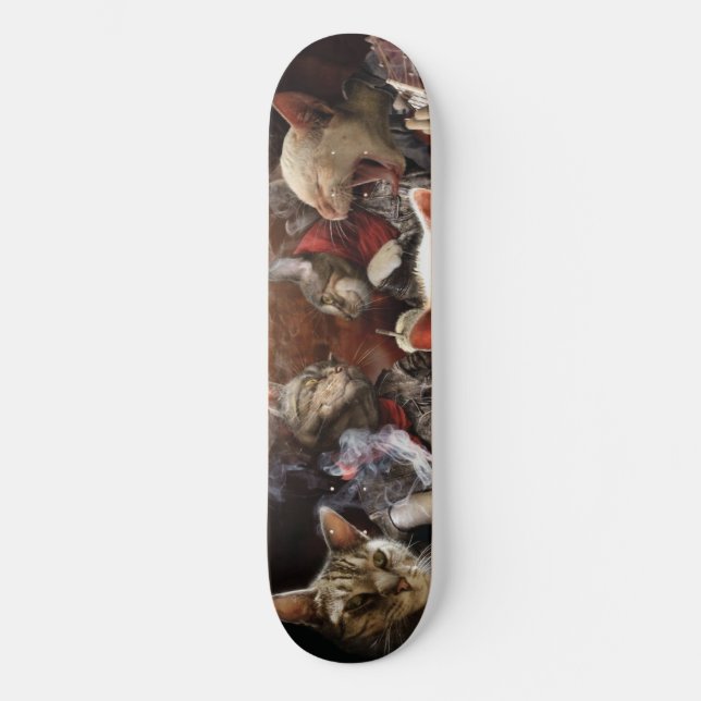 Skateboard Chats jouant au poker  (Recto)