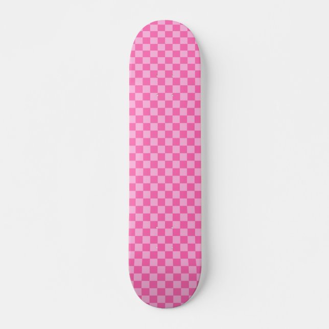 Skateboard Chaud Pink Checkerboard (Devant)