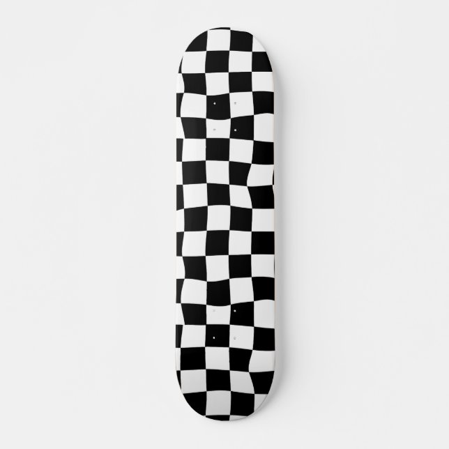 Skateboard Chaussures modernes rétro - Noir blanc P240431 (Devant)