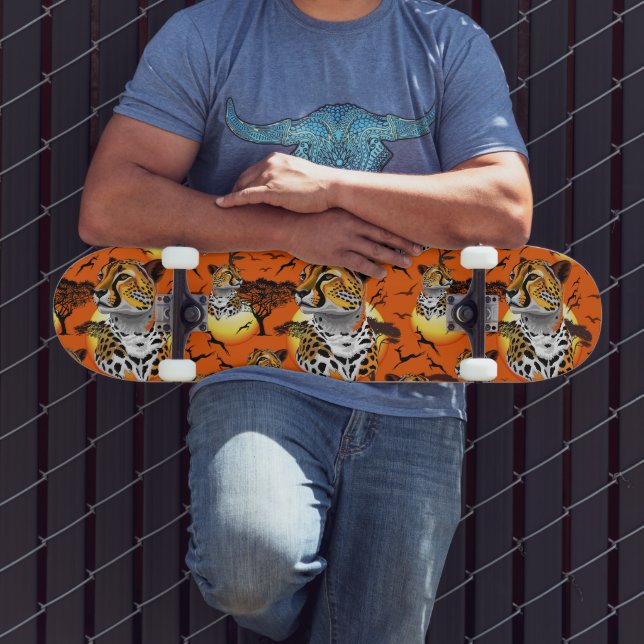 Skateboard Cheetah African Feline Wild Animal (Extérieur 3)
