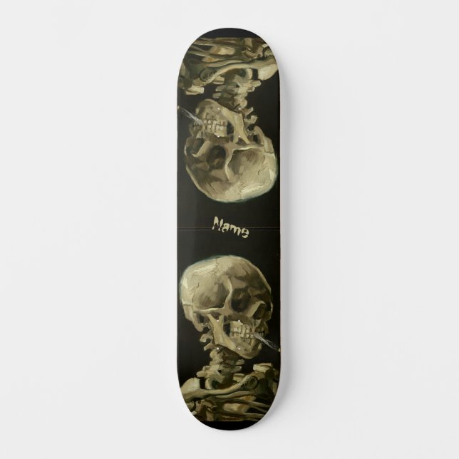 Skateboard Chef-d'oeuvre Van Gogh Oeuvre d'art Squelette Rad  (Recto)