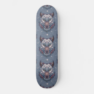 Skateboard Chefs de loups avec décoration de boho