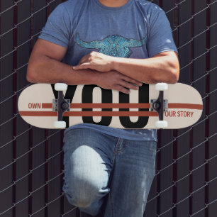 Skateboard Chemise « Maîtrise ton histoire » – Citation motiv