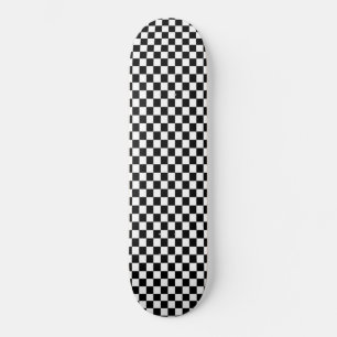 Skateboard Chèque noir et blanc classique   
