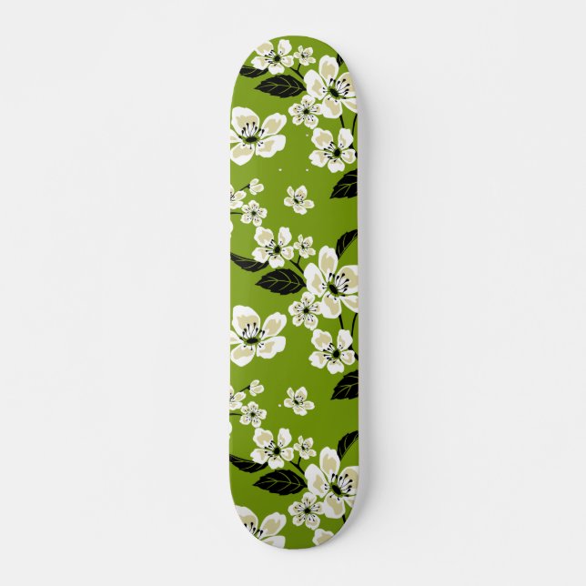 SKATEBOARD CHERRY BLOSSOM - SAKURA (MATCHA GREEN) (Devant)