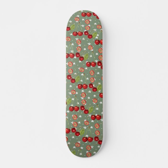Skateboard Cherry & Stars vintages (Devant)