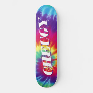Skateboard Cheugy Rainbow Tie Dye Skate