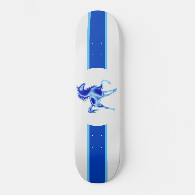 Skateboard Cheval bleu (Recto)