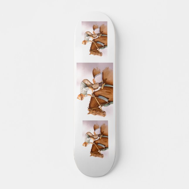 Skateboard Cheval de course et Jockey (Devant)