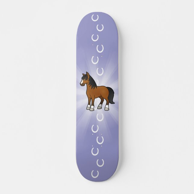 Skateboard Cheval de Dessin Animé (Devant)