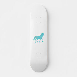 Skateboard cheval poney animal étalon, mustang silhouette