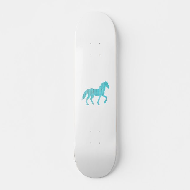 Skateboard cheval poney animal étalon, mustang silhouette (Devant)