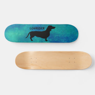 Skateboard Cheveux courts Dachshund - Silhouette 1