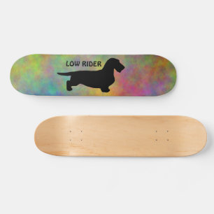 Skateboard Cheveux ronds Dachshund - Silhouette 1