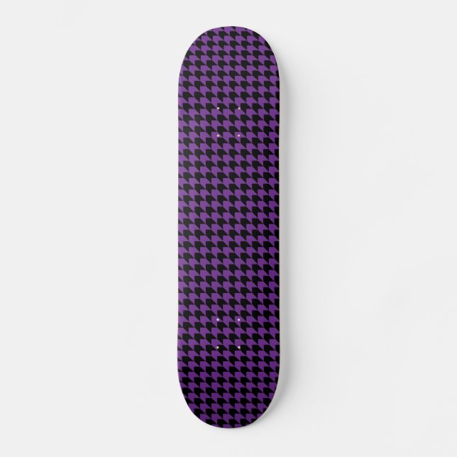 Skateboard Chevron Checks Grape et noir (Recto)