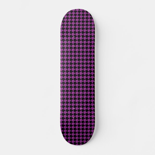 Skateboard Chevron Checks Plum et Black (Recto)