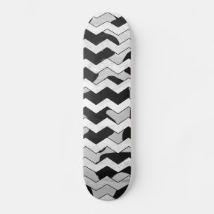 Skateboard Chevron Vache noir et blanc