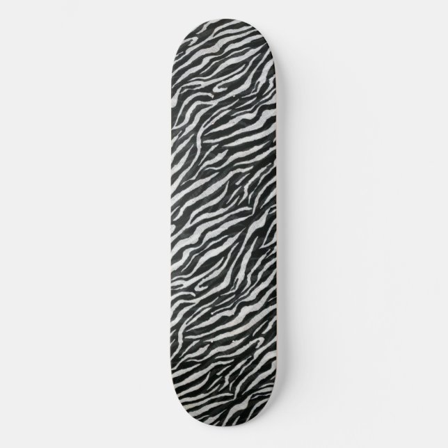 Skateboard Chic Zebra Poster de animal esthétique (Recto)