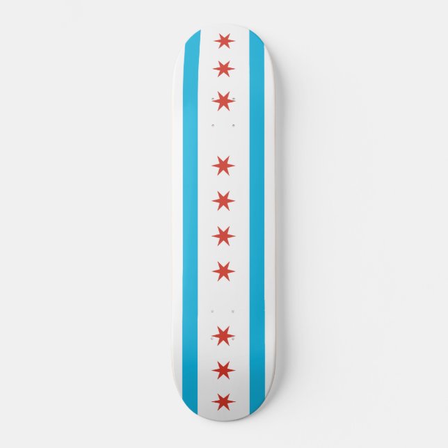 Skateboard Chicago Flag (Recto)