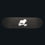 Skateboard Chien anglais faisant de la planche à roulettes de<br><div class="desc">Silhouette anglaise de bouledogue de Skateboarding frais. Ce chien totalement chargé de patineur est sur le mouvement. Une planche à roulettes impressionnante pour des humains d'amoureux des chiens et des canines de patineur. Vérifiez le monde du griffonnage de Jenn cette conception de chien d'amusement sur plus de produits qui font...</div>