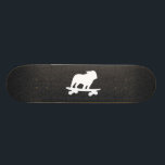 Skateboard Chien anglais faisant de la planche à roulettes de<br><div class="desc">Silhouette anglaise de bouledogue de Skateboarding frais. Ce chien totalement chargé de patineur est sur le mouvement. Une planche à roulettes impressionnante pour des humains d'amoureux des chiens et des canines de patineur. Vérifiez le monde du griffonnage de Jenn cette conception de chien d'amusement sur plus de produits qui font...</div>