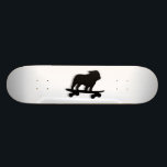 Skateboard Chien anglais faisant de la planche à roulettes de<br><div class="desc">Silhouette anglaise de bouledogue de Skateboarding frais. Ce chien totalement chargé de patineur est sur le mouvement. Une planche à roulettes impressionnante pour des humains d'amoureux des chiens et des canines de patineur. Vérifiez le monde du griffonnage de Jenn cette conception de chien d'amusement sur plus de produits qui font...</div>