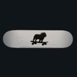 Skateboard Chien anglais faisant de la planche à roulettes de<br><div class="desc">Silhouette anglaise de bouledogue de Skateboarding frais. Ce chien totalement chargé de patineur est sur le mouvement. Une planche à roulettes impressionnante pour des humains d'amoureux des chiens et des canines de patineur. Vérifiez le monde du griffonnage de Jenn cette conception de chien d'amusement sur plus de produits qui font...</div>