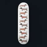 Skateboard Chien de saucisse Dachshund<br><div class="desc">Mignonne petite saucisse Dachshund ou des chiens édulcorés en laine. Parfait pour les amoureux de les chiens et les promeneurs de chiens.</div>