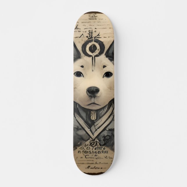 Skateboard Chien de style manga Personnalisé japonais (Devant)