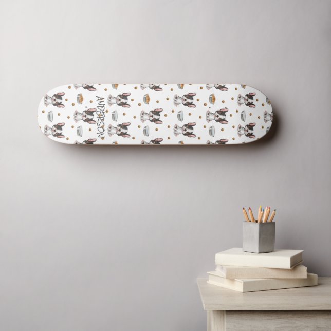 Skateboard CHIENS D'AMOUR Personnalisés (Art mural (Horz))