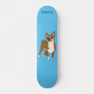 Skateboard Chihuahua dog cartoon illustration 
