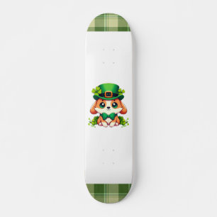 Skateboard chiot de la Saint-Patrick