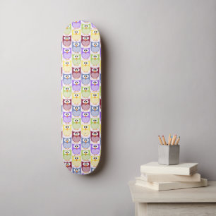 Skateboard Chouettes mignonnes, Chouette Motif, Chouettes pou