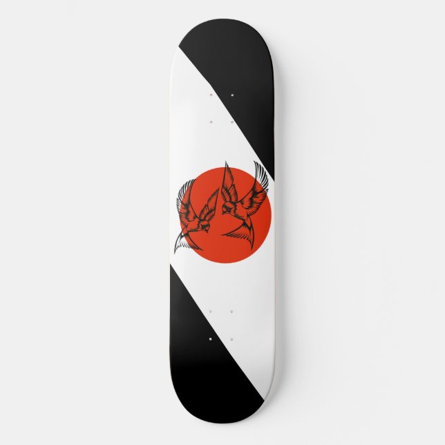 Skateboard chrétien Hirondelles dans un cercle de  (Recto)