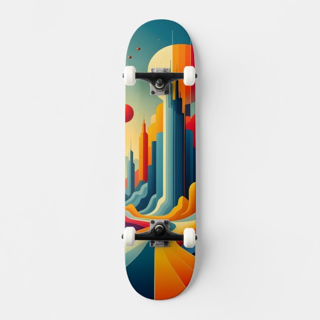 Skateboard Chromatic Cityscape (Recto)