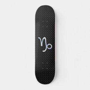 Skateboard Chrome comme Capricorn Symbole Zodiaque sur la pea