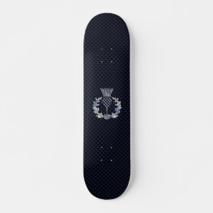 Skateboard Chrome comme fibre de carbone Imprimer le chardon 