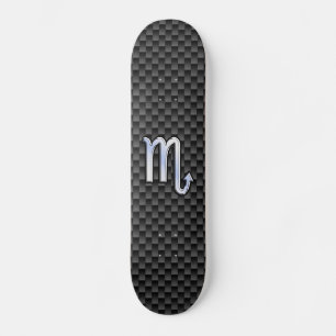 Skateboard Chrome comme la copie de fibre de carbone de signe